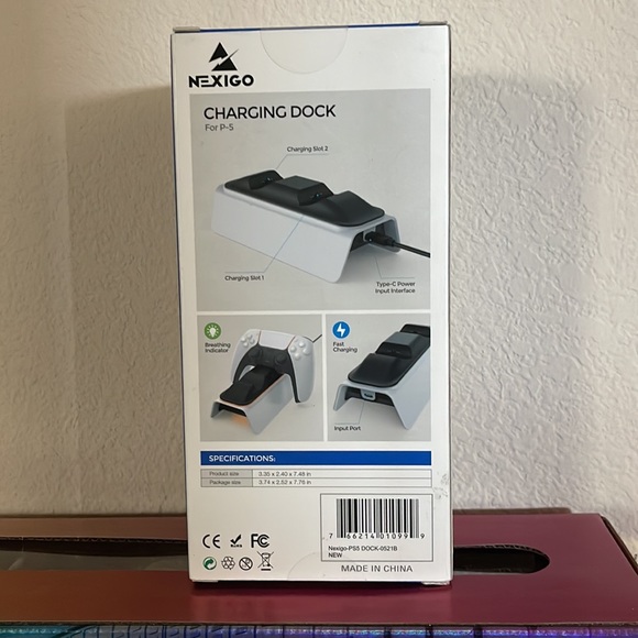 NexiGo Enhanced PS5 Controller Charger Playstation 5 Charging Station NEW IN BOX - Picture 2 of 11